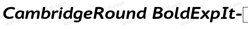 CambridgeRound BoldExpIt字体转换